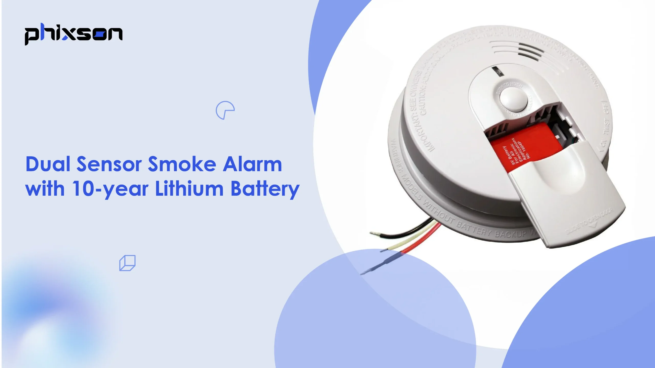 Dual Sensor Smoke Alarm with 10-year Lithium Battery